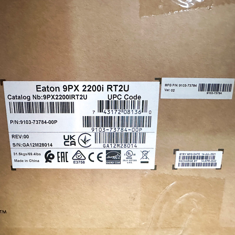 Eaton 9PX UPS 240V 2U 2200VA/2200W Uninterruptible Power Supply 9PX2200IRT2U