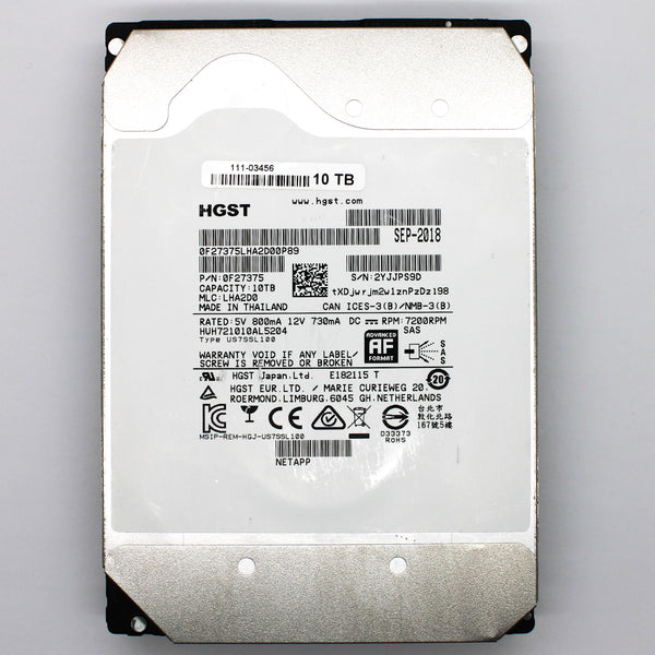 HGST / NETAPP 1TB 7.2K 12Gbps 3.5" SAS Hard Drive HUH721010AL5204