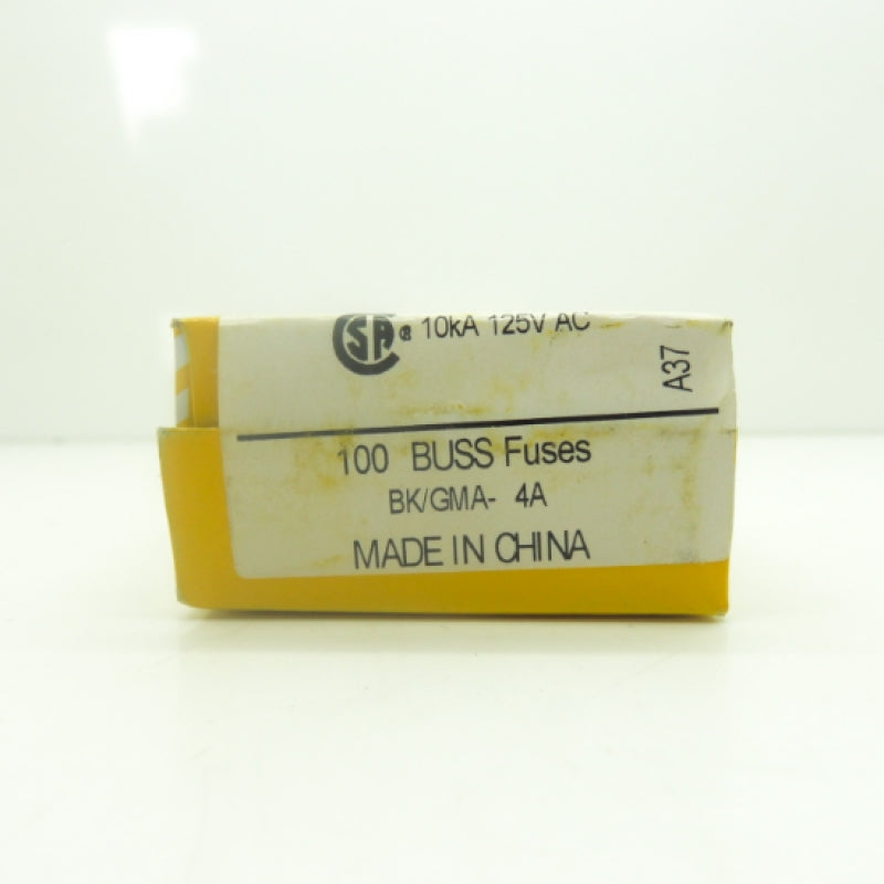 Bussmann 4A 125V Miniature Fast Acting Fuse BK/GMA-4A