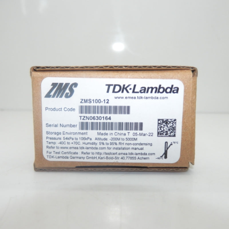 TDK-Lambda 12V 6.7A AC-DC Open Frame Power Supply ZMS100-12