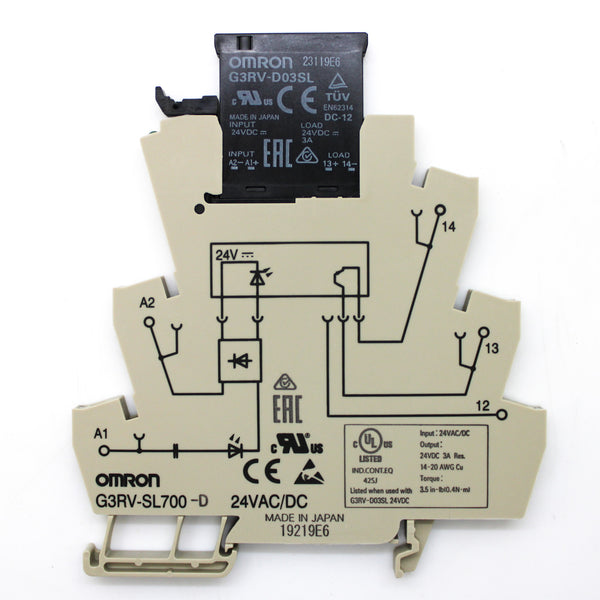 Omron 24VAC/DC 3A Solid State Relay G3RV-SL700-D 24VAC/DC