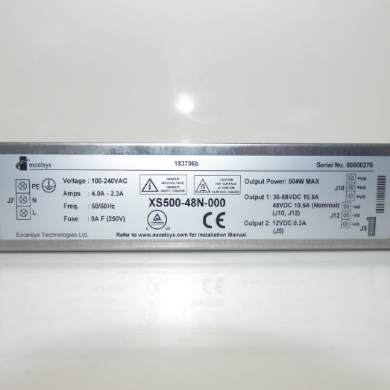 Excelsys Technologies 58V 10.5A Open Frame AC-DC Power Supply XS500-48N-000