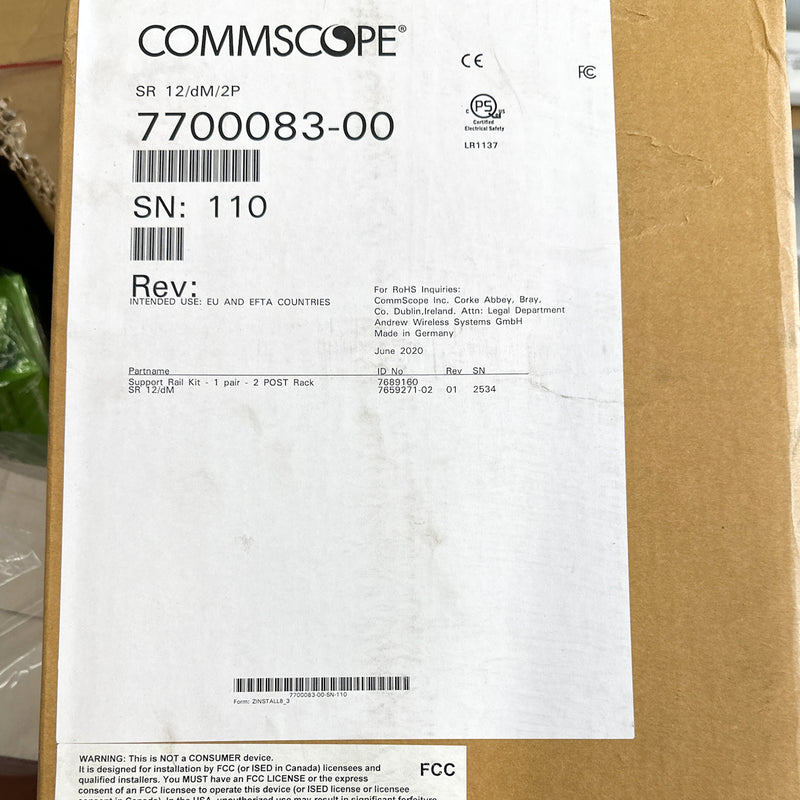 CommScope Subrack 12/dM/2P 7700083-00