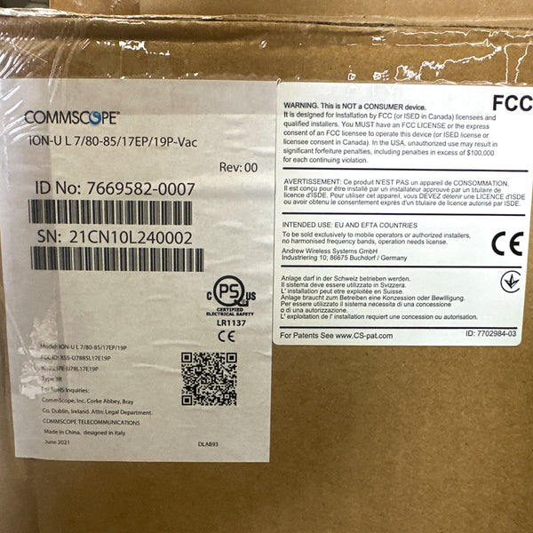 CommScope ION-U L 7/80-85/17EP/19P-Vac 7669582-0007