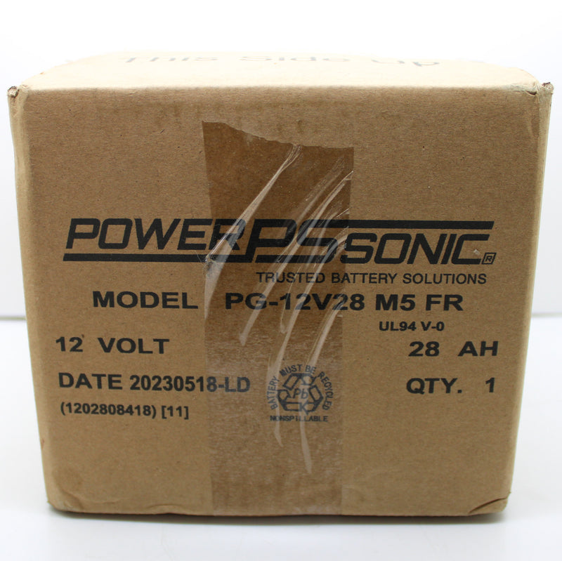 Power-Sonic 28Ah 12V Sealed Lead Acid Battery PG-12V28 M5 FR