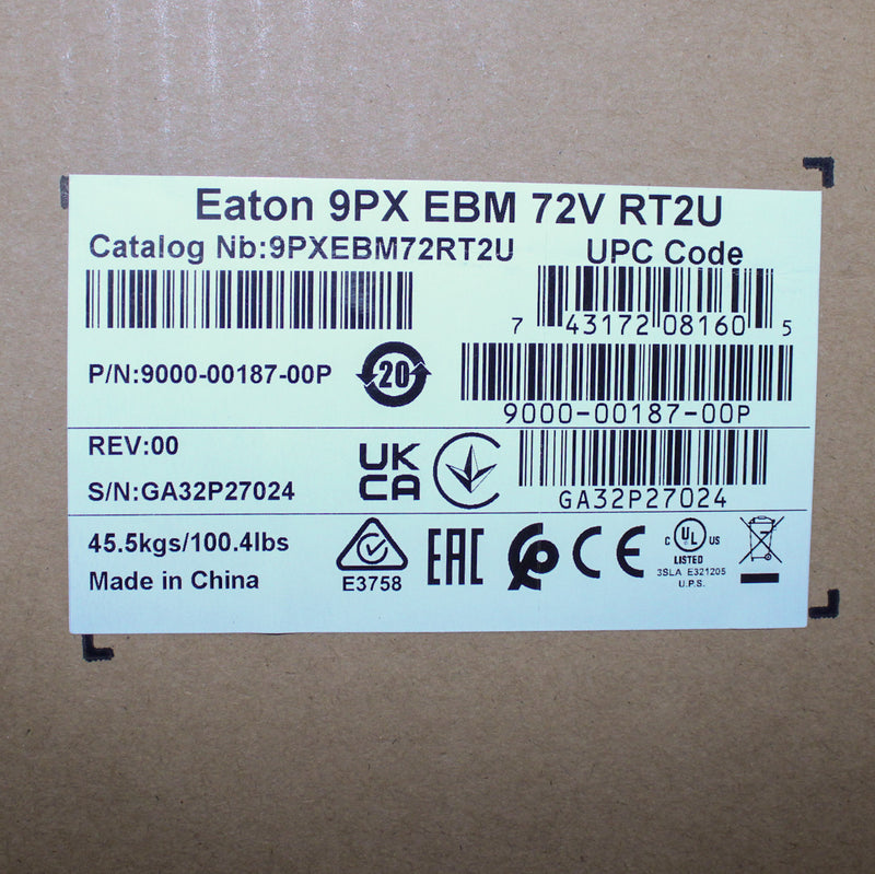 Eaton 9PX Extended Battery Module 72V for 9PX 2200-3000 RT 2U 9PXEBM72RT2U