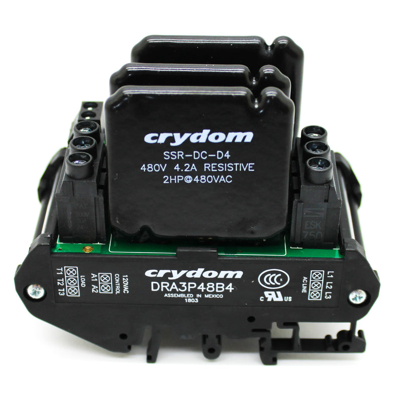 Crydom 4.2A 48 VAC to 510 VAC 3-Phase Solid State Contactor DRA3P48B4