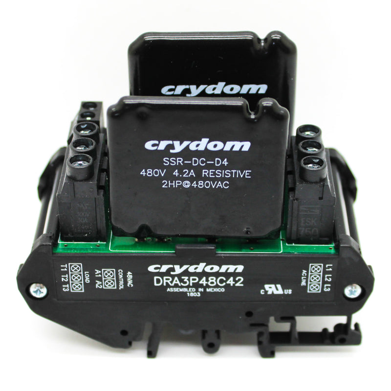 Crydom 4.2A 48 VAC to 510 VAC 3-Phase Solid State Contactor DRA3P48C42