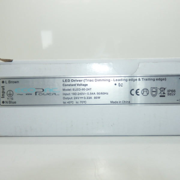 Ecopac Power 80W Constant Voltage Triac Dimmable LED Driver ELED-80-24T