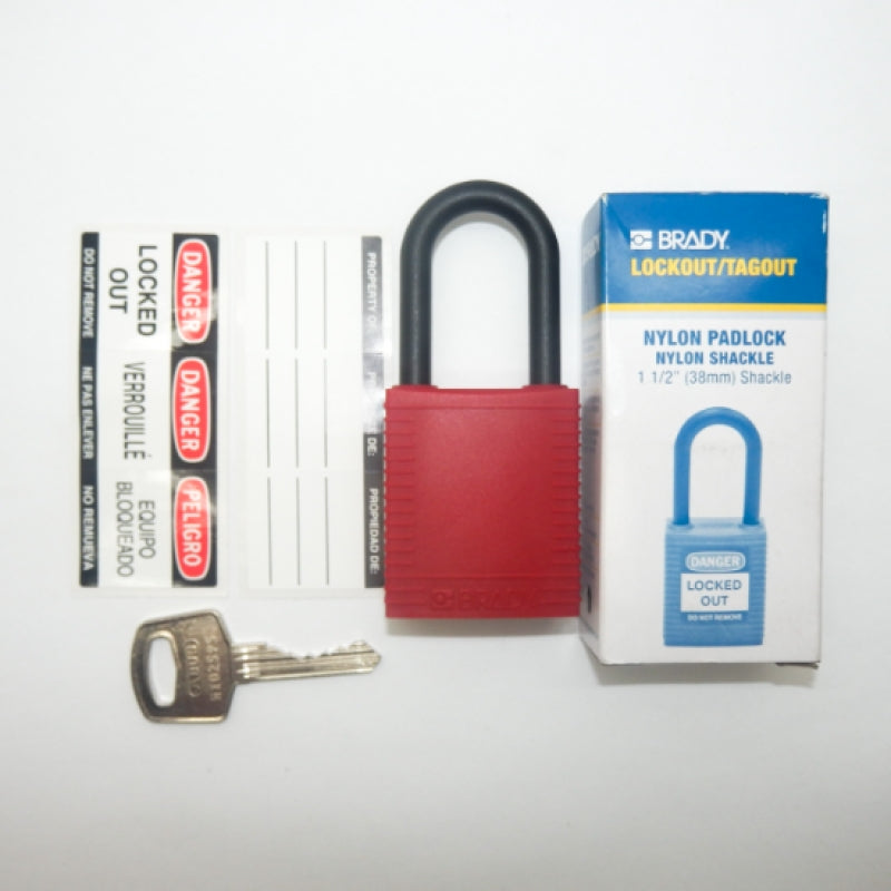 Brady Lockout Series Red Nylon Padlock 123324