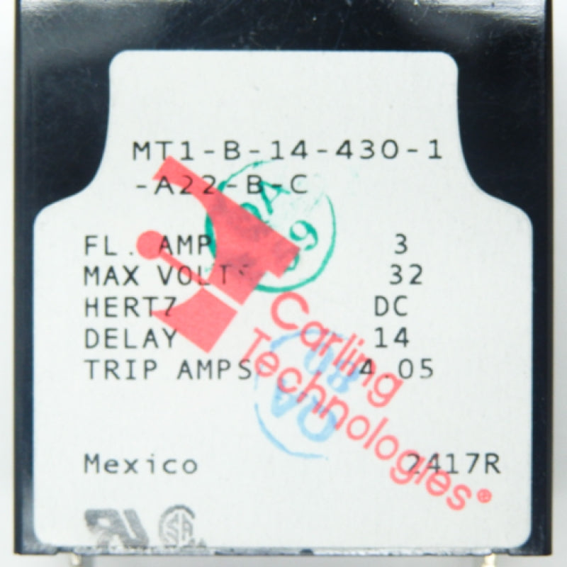 Carling Technologies M Series Circuit Breaker MT1-B-14-430-1-A22-B-C