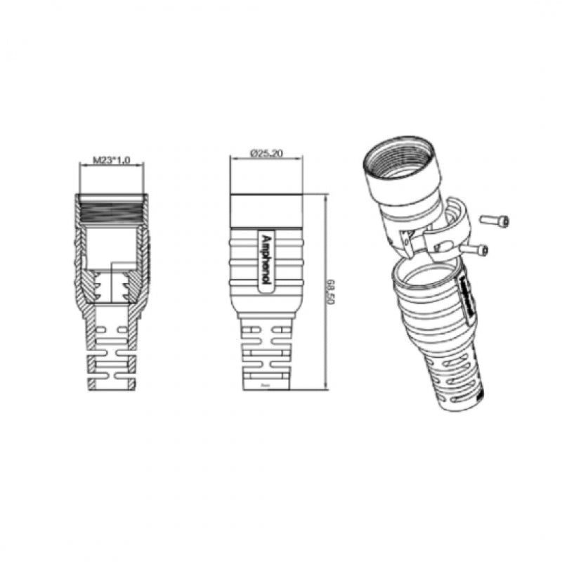 Amphenol Flex Grip Backshell MA4FSR-A12.8