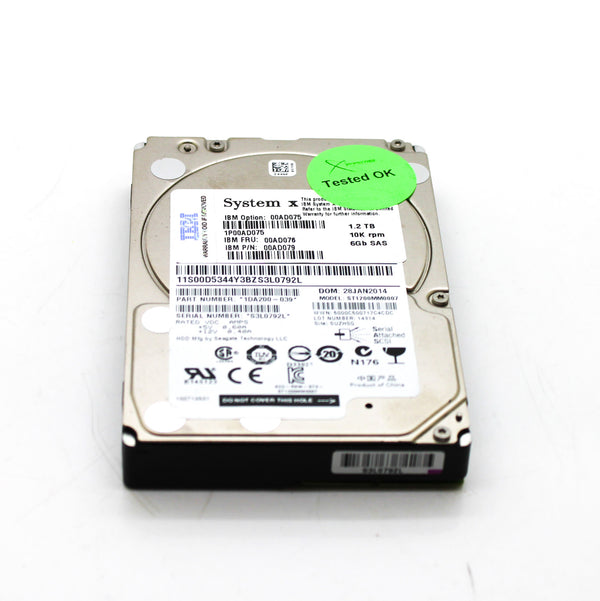 Seagate 10K 1.2TB SAS 6Gbps 64MB 2.5" Internal Hard Drive ST1200MM0007/00AD076