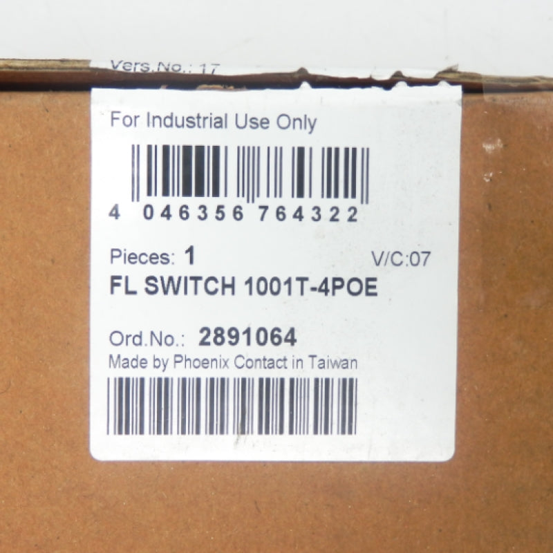 Phoenix Contact Industrial Ethernet Switch FL Switch 1001T-4POE 2891064