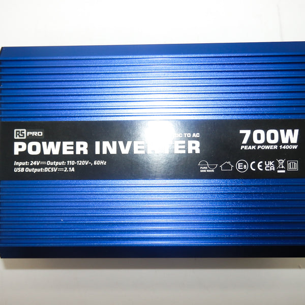 RS Pro 700W 24V DC to AC Pure Sine Wave Power Inverter 72239615