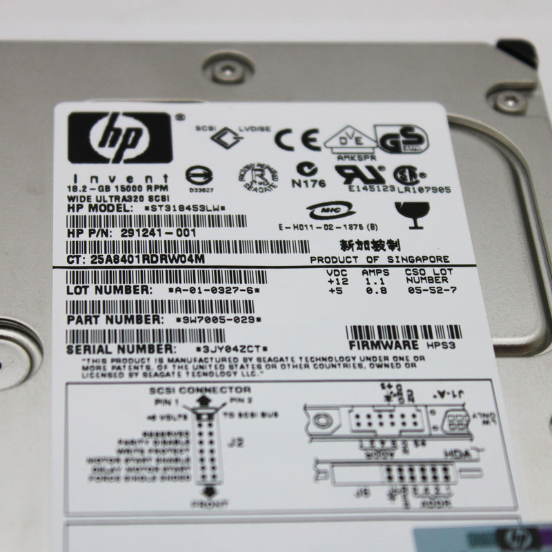 HP/Compaq 18.2GB 15000RPM 3.5" Hard Drive 291241-001