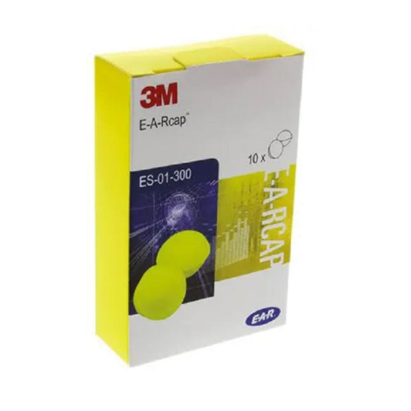 10 Pairs of 3M E-A-Rcaps Reusable Yellow Band Ear Plugs ES-01-300