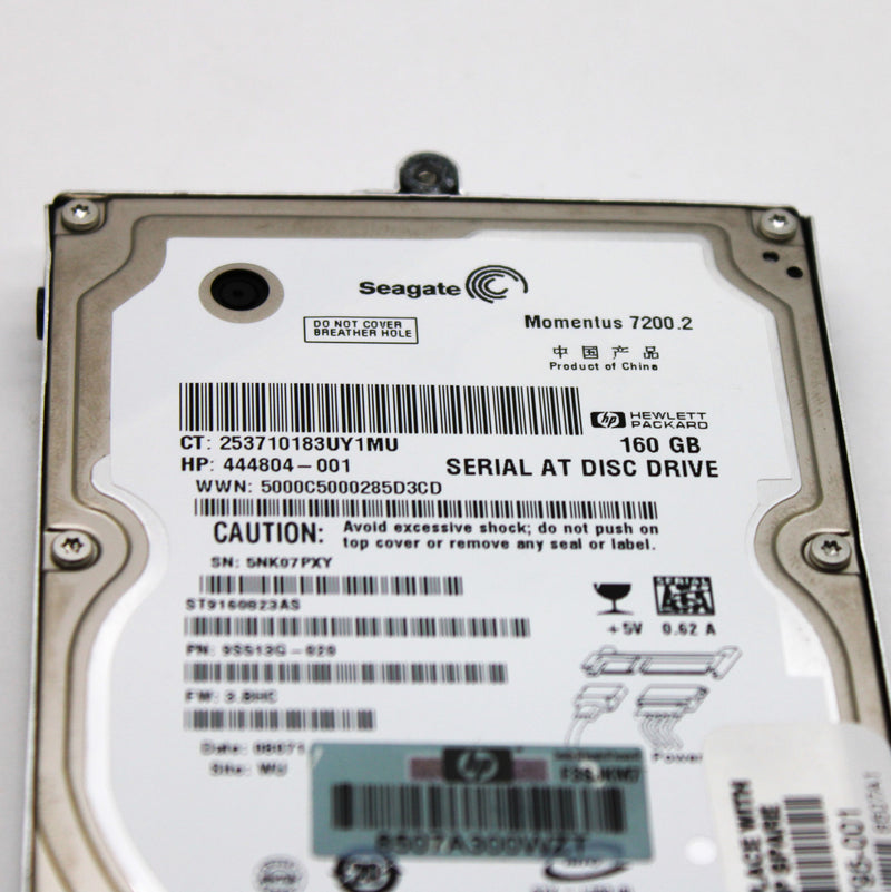 Seagate HP 160gb 72000RPM SATA 9.5mm 2.5" Hard Drive 444804-001