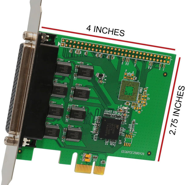 IO Crest RS-232 DB9 Series 8 Port PCI- Express Card Chipset SI-PEX15041