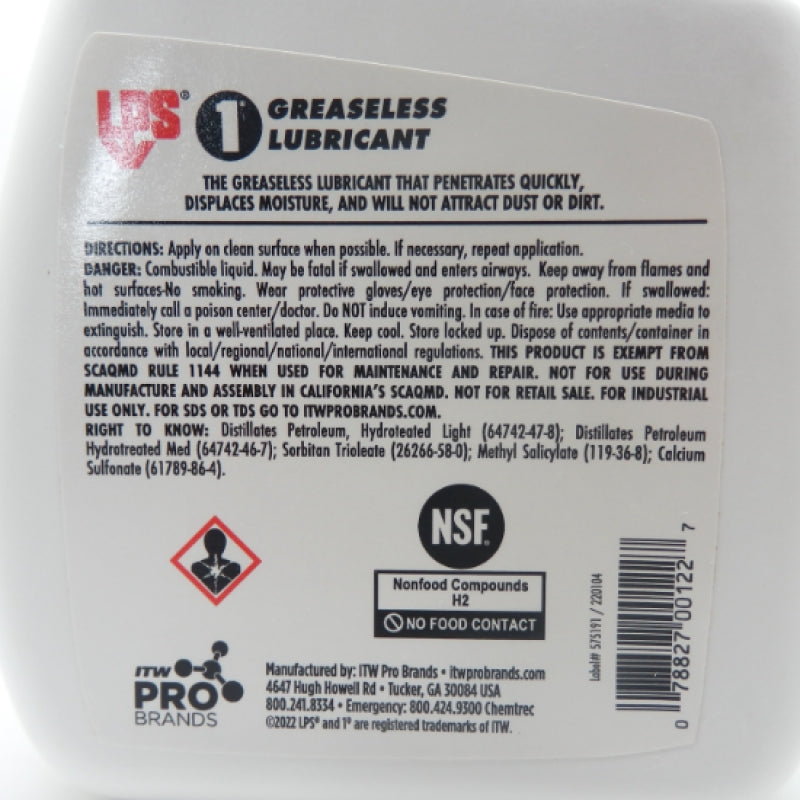 LPS 20 fl oz LPS 1 Series Greaseless Lubricant 00122