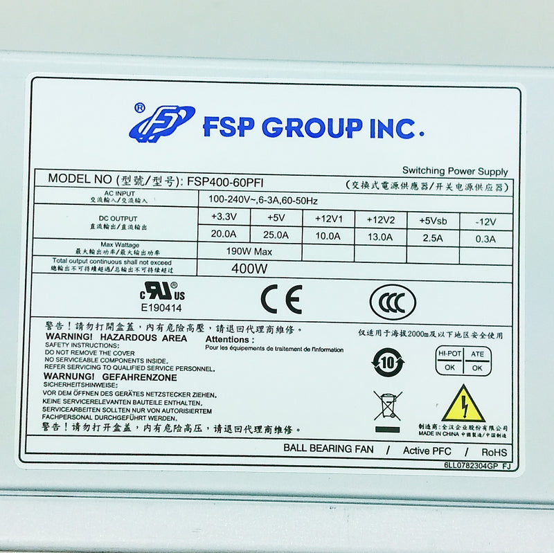 FSP Group 400W Power Supply FSP400-60PFI