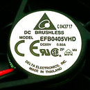 Delta Electronics 5VDC 2 Leads Axial Square Brushless DC Fan EFB0405VHD