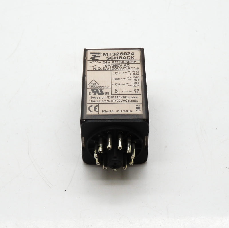 Schrack 24VAC 11 Pin 3PDT General Purpose Relay MT326024