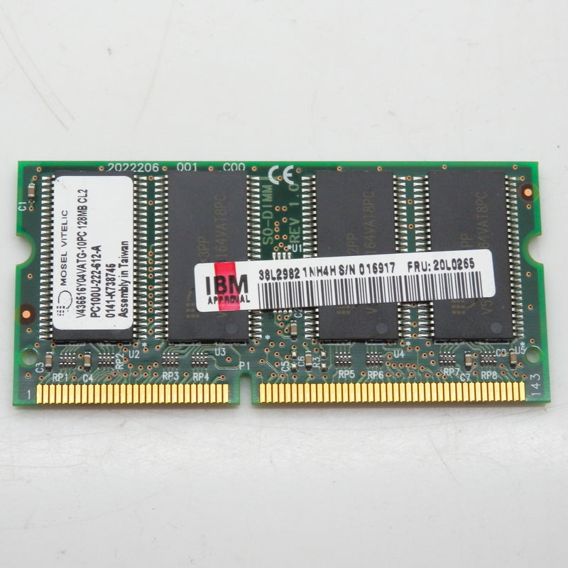 IBM 128MB SoDIMM Non Parity PC 100 100Mhz Memory Module 20L0265