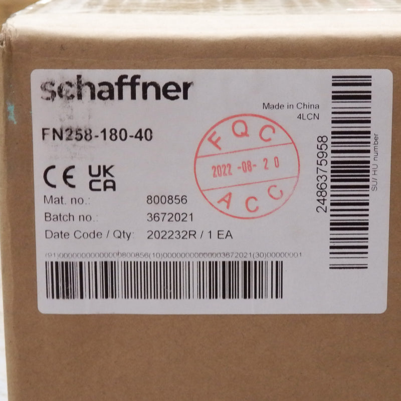 Schaffner EMC/RFI 180A 3-Phase Power Line Filter FN258-180-40