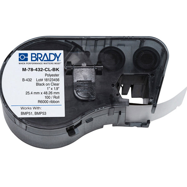 Brady Cable Label Cartridge To Use With BMP51/BMP53 Label Printer M-78-432-CL-BK