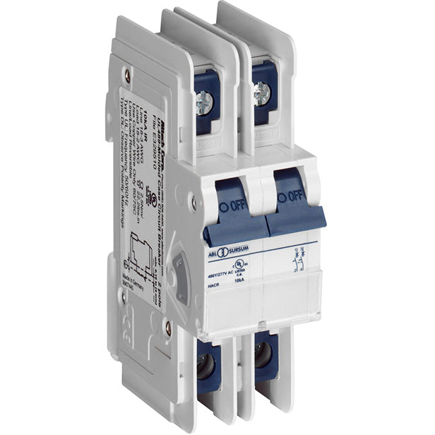 Altech Corp 8A DIN 2 Pole Ring Tongue Thermal Circuit Breaker 2C8UL