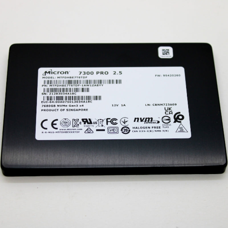 Micron 7300 PRO 2.5 7680GB 7.68TB Solid State Drive MTFDHBE7T6TDF-1AW1ZABYY