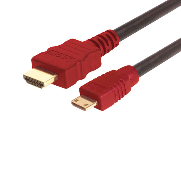 L-Com HDMI Male/Mini HDMI Male High Speed HDMI Cable w/Ethernet MHDMI-HDMI-5