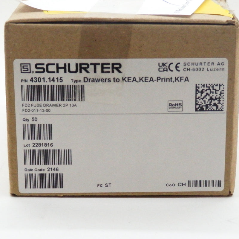 Schurter 5x20mm Snap DD11/12/21/22 Fuse Drawer 4301.1415