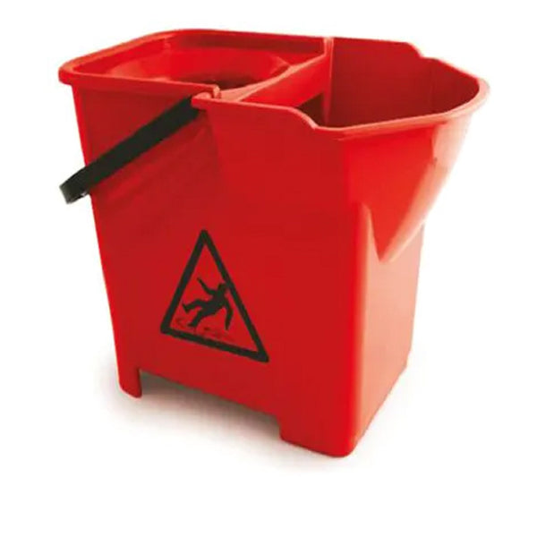 RS Pro Heavy Duty Red Mop Bucket with Detachable Wringer 14 Liter 7906863