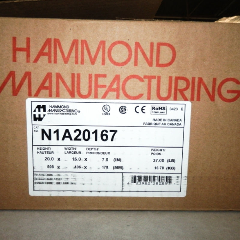 Hammond Manufacturing NEMA 1 Gray Steel Enclosure N1A20167