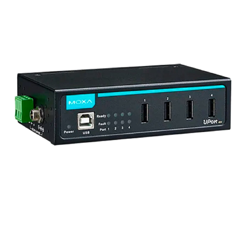 Moxa 4 Port Industrial-Grade USB Hub With Adaptor UPort 404