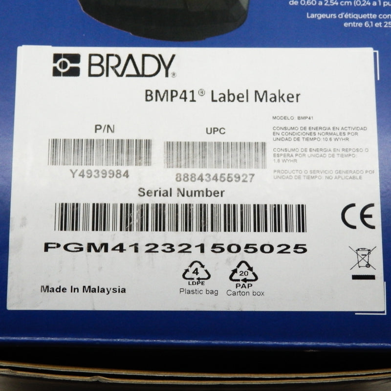 Brady GMP41- Label Printer in Carton BMP41-KIT-STARTER