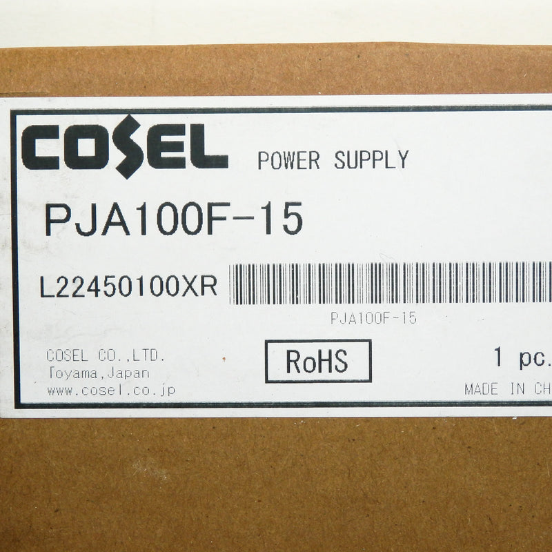 Cosel U.S.A. Inc. AC-DC Enclosed 100W 15V 6.7A Power Supply PJA100F-15