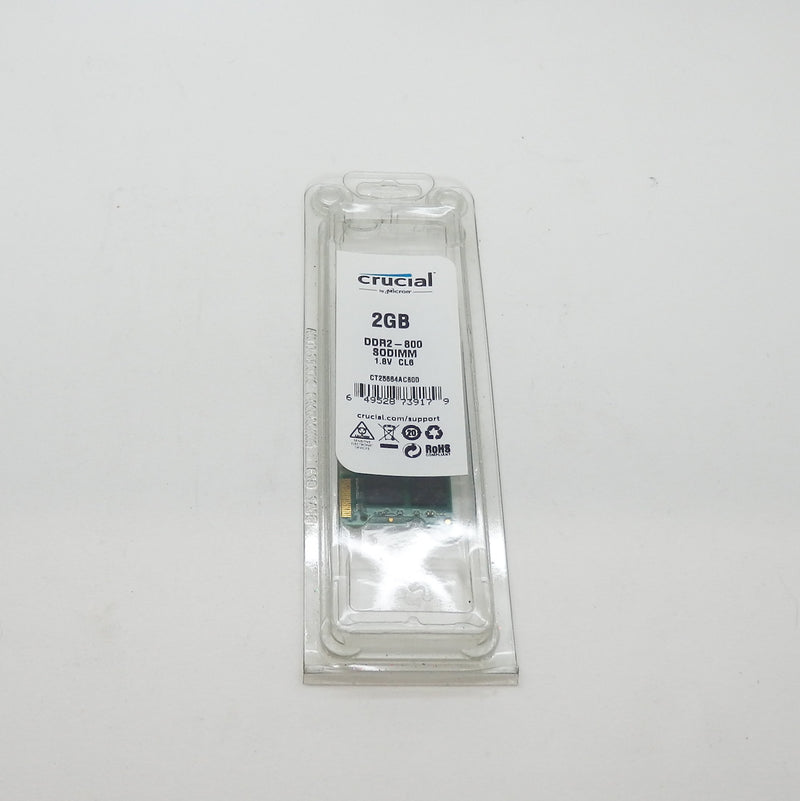 Crucial 2GB 200-Pin CL6 Dual Rank Unbuffered Memory Module CT25664AC800