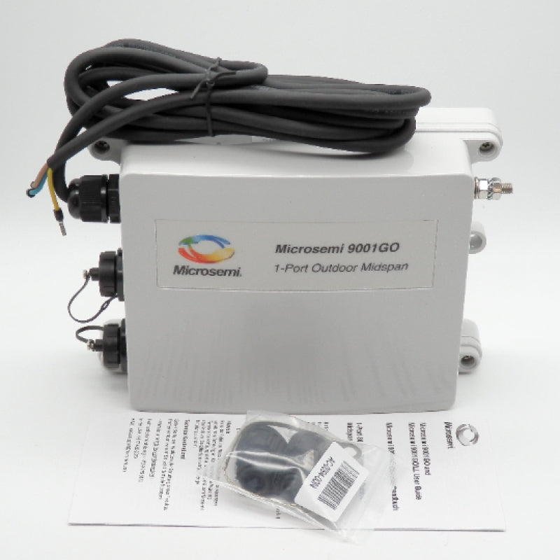 HPE Aruba JW701A Microsemi PD-9001GO-INTL 1-Port Power Over Ethernet Midspan