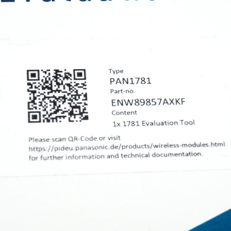 Panasonic PAN1781 nRF52820 Transceiver Evaluation Kit ENW89857AWKF
