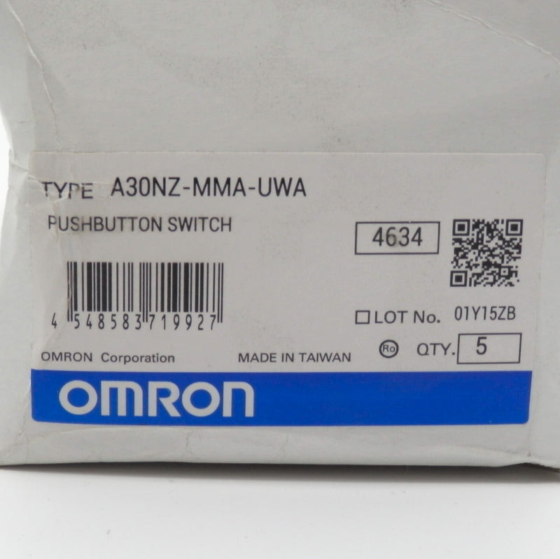 Omron Automation White Brushed Metal Mushroom Trans Bezel A30NZ-MMA-UWA