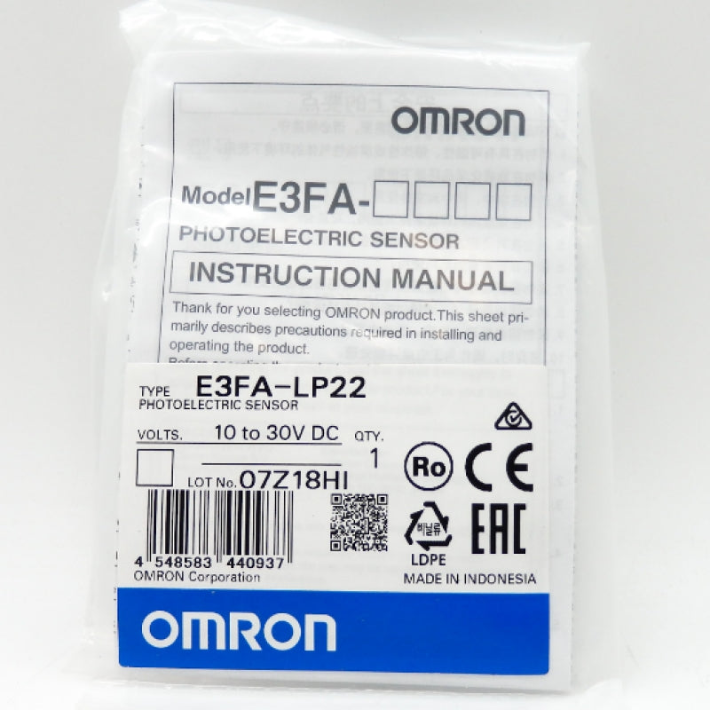 Omron M18 Photoelectric Sensors E3FA-LP22