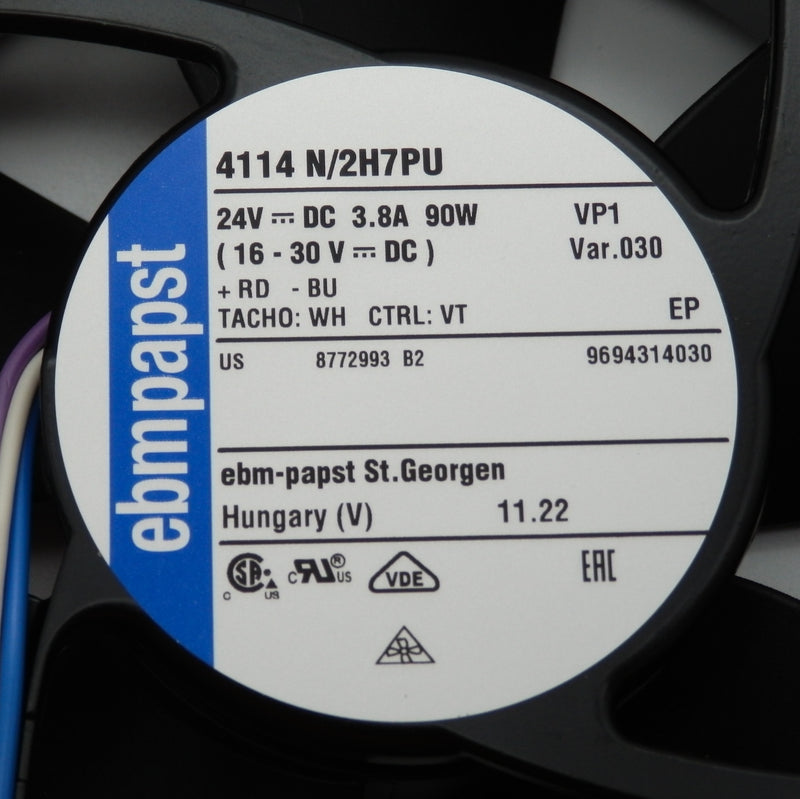 Ebm-Papst 24V 120x120x38mm 90W 76dBA Wire Leads DC Fan 4114N/2H7PU