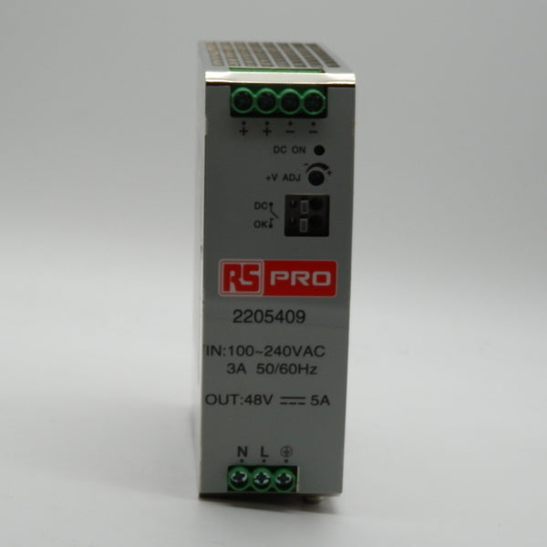 RS Pro LIF240-10B48R2 48V 5A 240W Adjustable DIN Rail Power Supply 2205409
