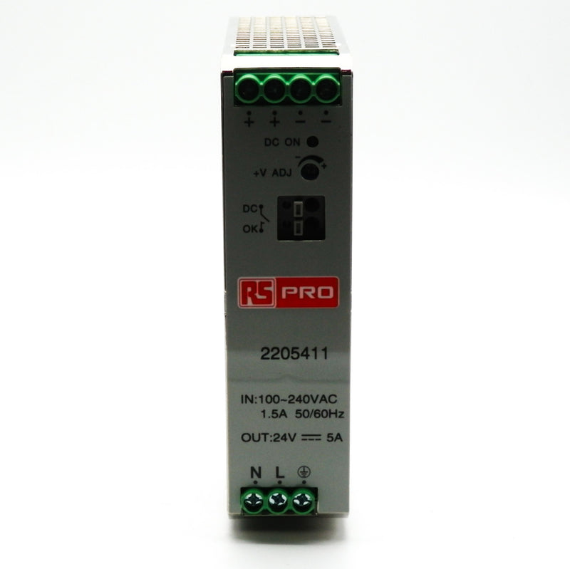 RS Pro 5A 120W DIN Rail Power Supply 220-5411 2205411 LIF120-10B24R2S-EX