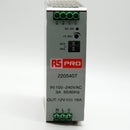 RS Pro 12V 16A 192W Adjustable DIN Rail Power Supply 2205407 / LIF240-10B12R2