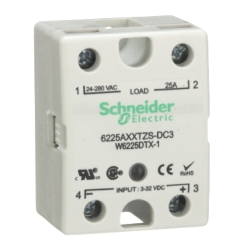 Schneider Electric 6225AXXSZS-DC3 25A SPST-NO Solid State Relay