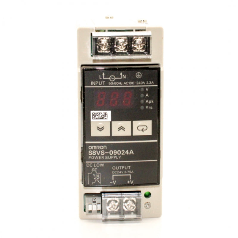 Omron S8VS-09024A 24V 3.75A Enclosed Industrial AC-DC Power Supply